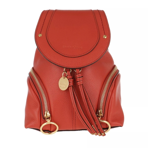 See By Chloé Olga Backpack Small Calfskin Red Backpack
