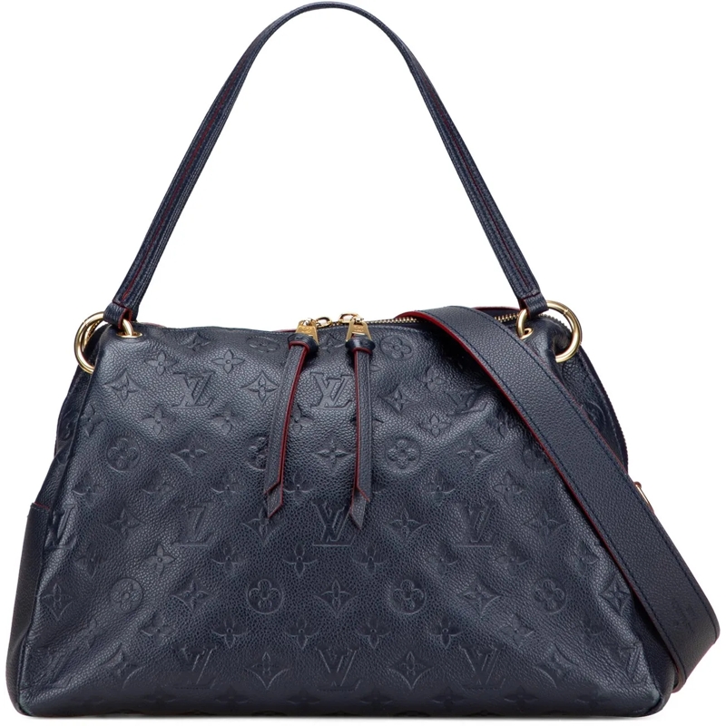 Louis Vuitton Schultertasche Monogram Empreinte Ponthieu PM blau