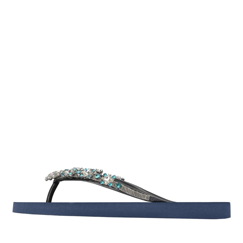 UZURII Flip Flops Zehentrenner Dolce Chrystal marineblau