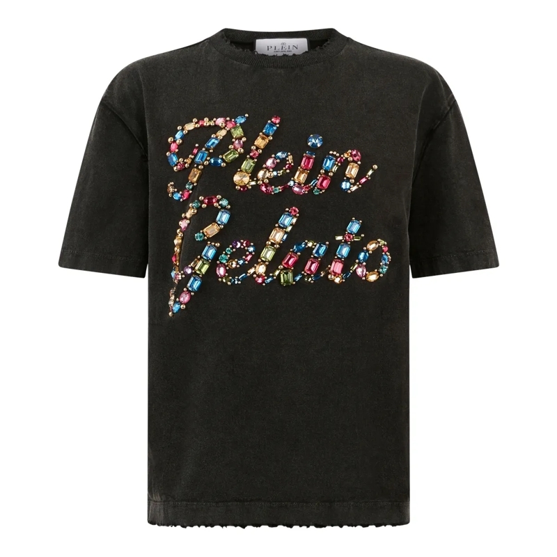 Philipp Plein T-Shirt Man Fit T-Shirt Plein Gelato Stones schwarz