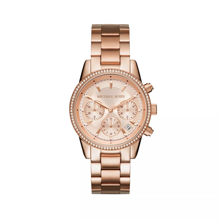Michael Kors MK6357 Ritz Watch Rosegold Gold Tone Chronograph