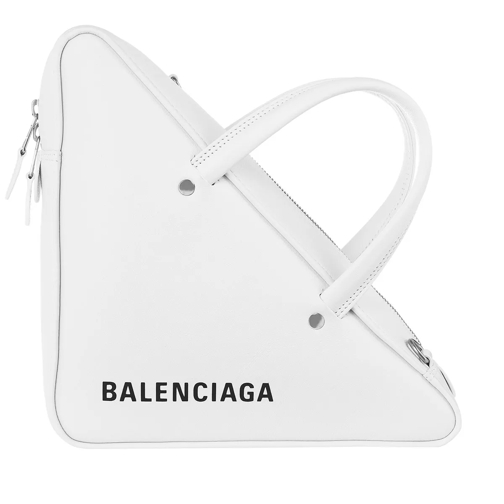 Balenciaga Triangle Shoulder Bag Leather White Cross body-väskor