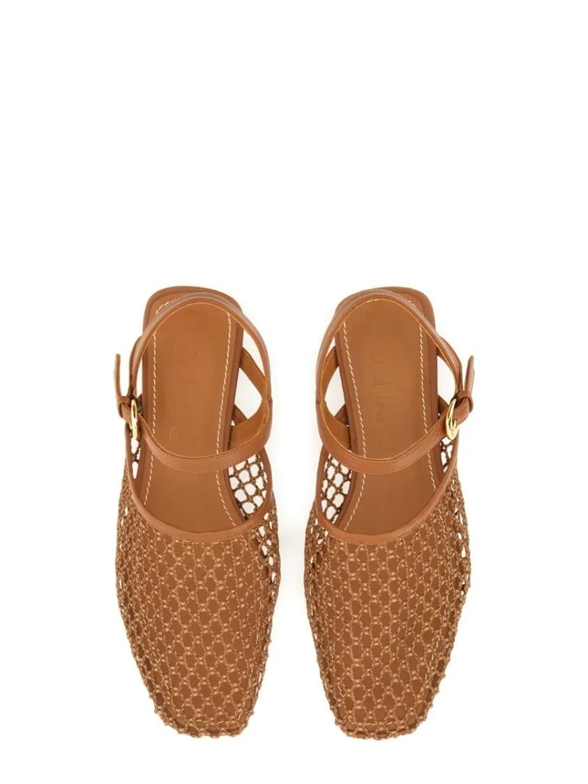 Thumbnail - Staud Sandalen - Brown Netted Sandals - Gr. 38 (EU) - in Braun - für Damen