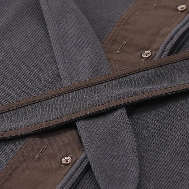 Lemaire T-Shirt T-Shirt mit Bindedetail grau(Image 5)
