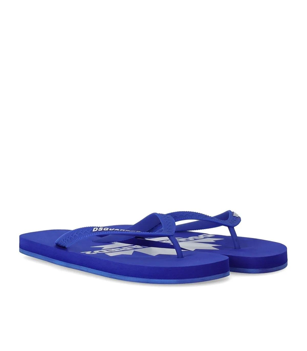 Dsquared2 Sandalen & Sandaletten - DSQUARED2 ELEKTRISCHES BLAU ZEHENTRENNER SLIPPER M - Gr. 40 (EU) - in Blau - für Damen