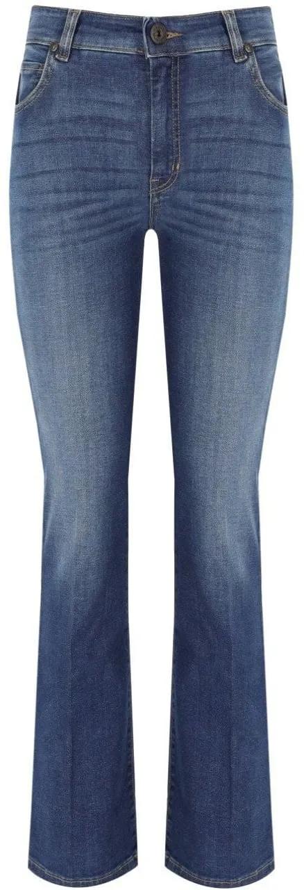 Thumbnail - Max Mara - Max Mara Weekend Rapallo Blue Cropped Jeans Blue - Größe 48 - blau