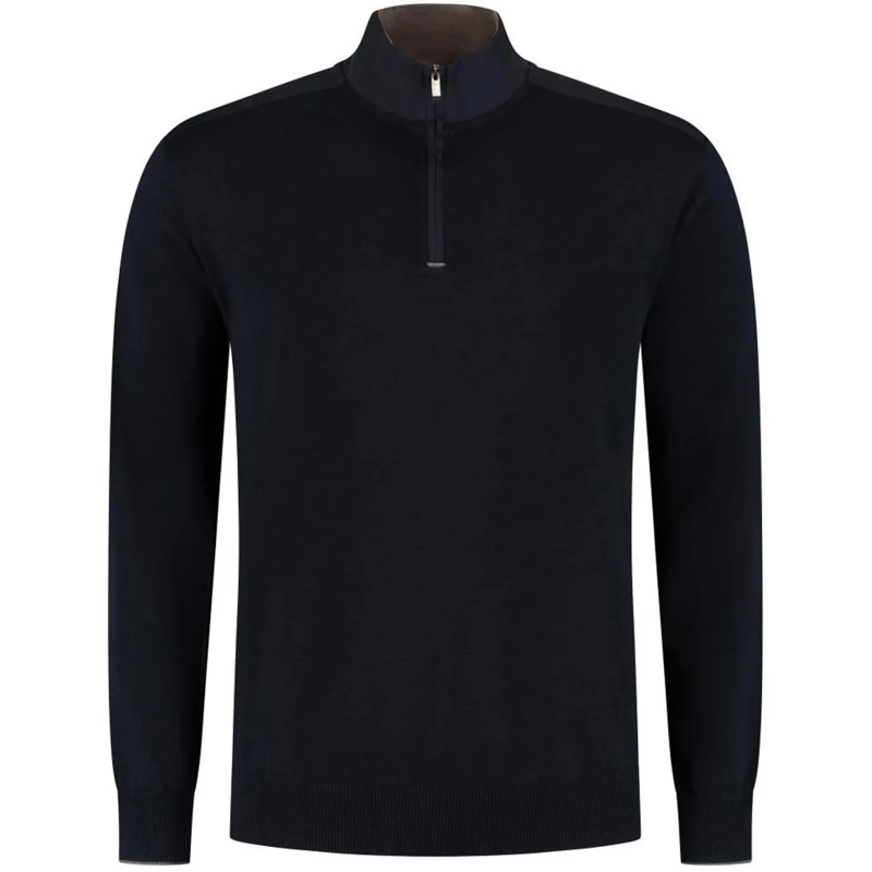 Paul & Shark  Men's Knitted Wool Zipped Sweater blau