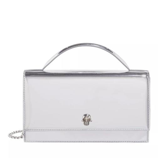 Alexander McQueen Skull Medium Bag Silver Schooltas