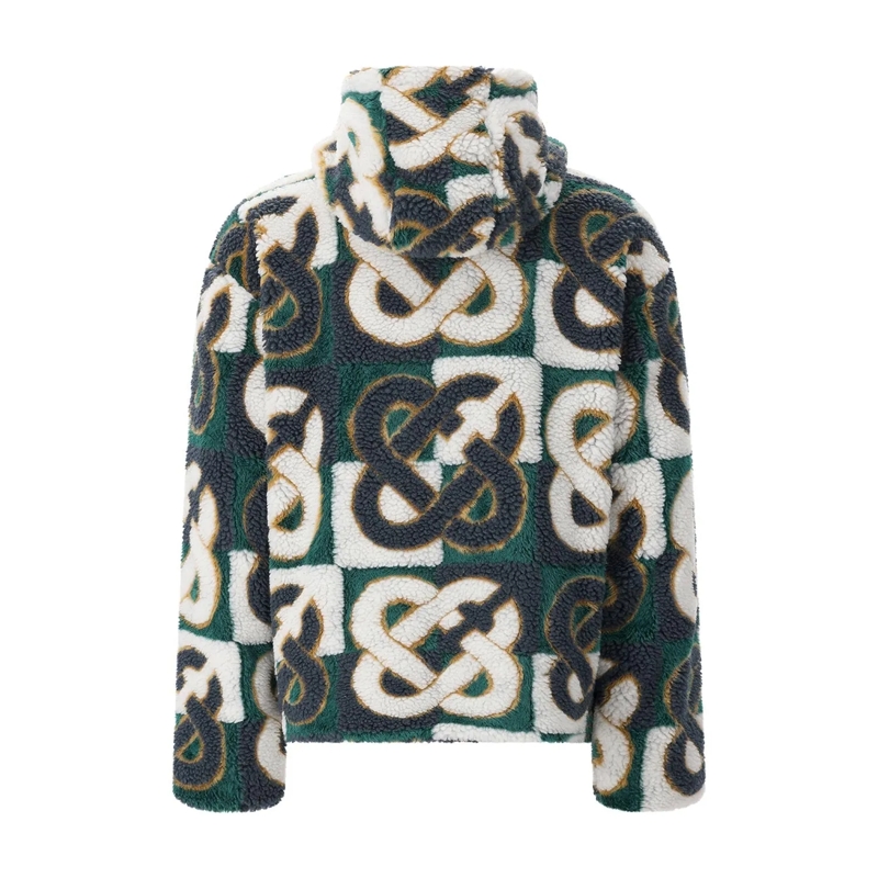 Casablanca Overgangsjas Fleecejacke aus Woll-Mix grün(Image 3)