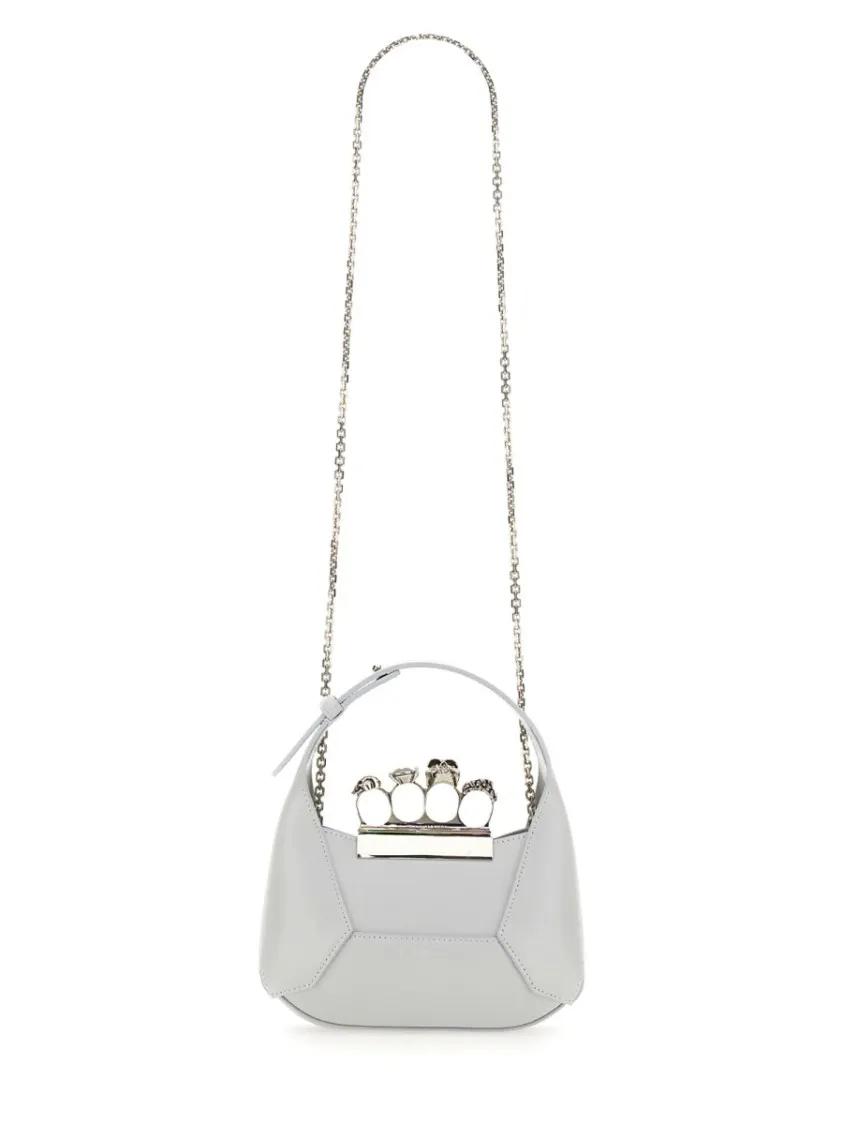 Alexander mcqueen Hobo bags Jewelled Mini Hobo Bag in grijs