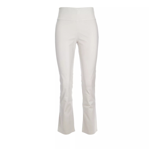 NOVE Gigi Tropez +5cm off white ivory Pantalon en cuir