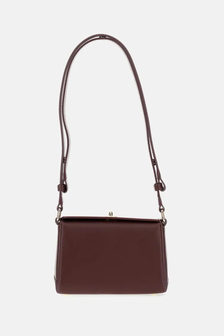 Plan C Hobo bags Burgundy Smooth Grain Calfskin Mini Shoulder Bag in rood