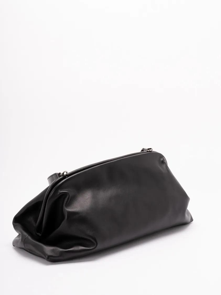 Alberta ferretti Hobo bags Structured Leather Handbag With Spacious Interior in zwart