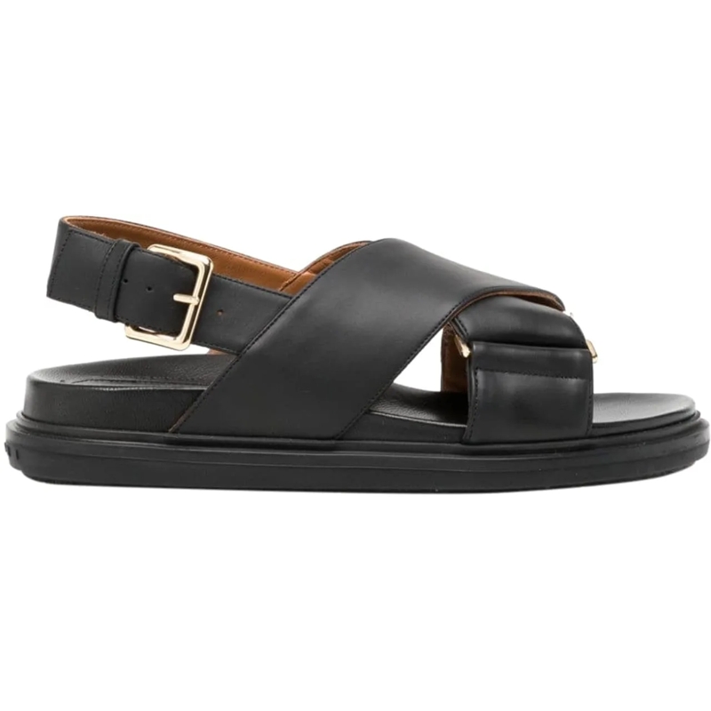 Marni Slides Fb Criscross Sandal Black(Image 8)