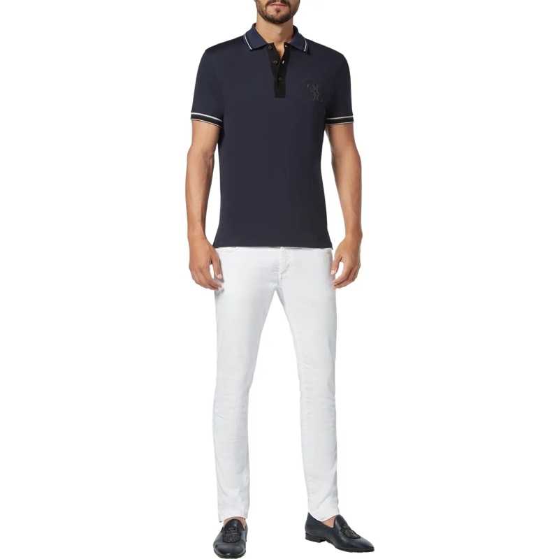 BILLIONAIRE Top Poloshirt Double B dunkel-blau(Image 3)