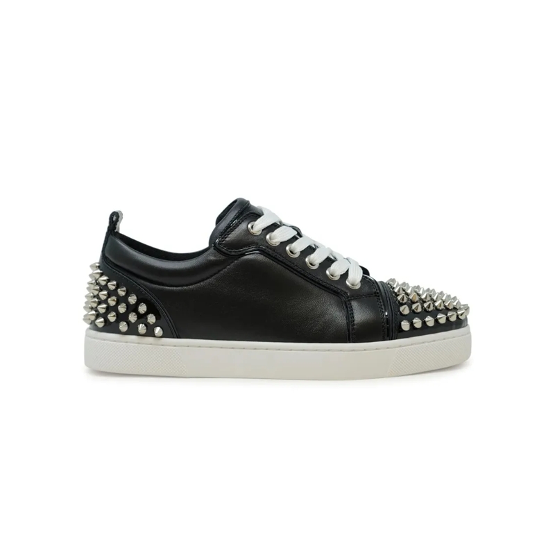 Christian Louboutin Lage-top sneaker 1250302 B601 Louise Junior Spikes Black Nappa Snea Black
