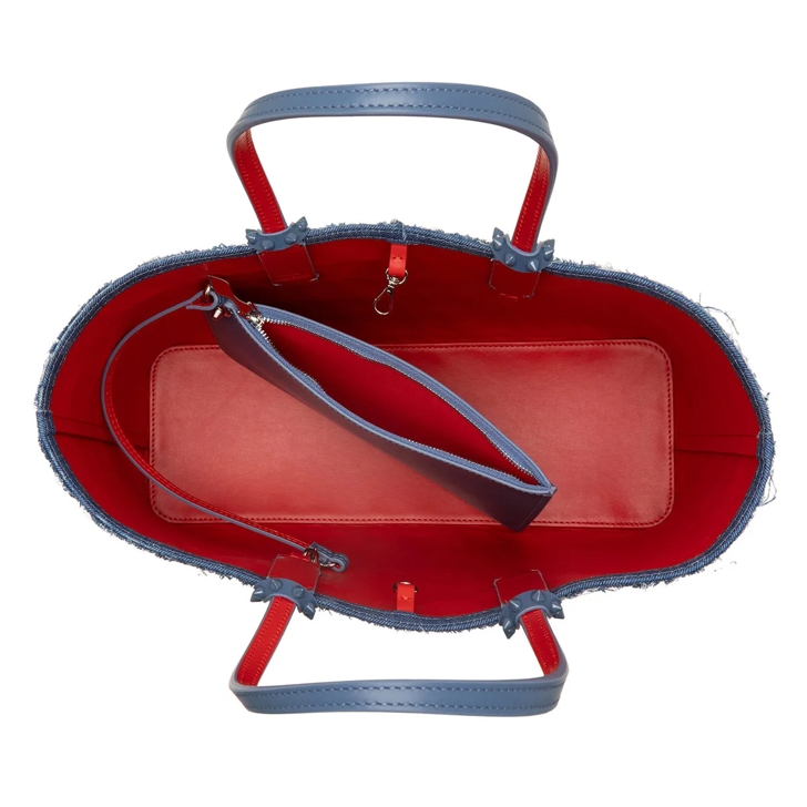 Christian Louboutin Cabata Small Tote Bag Blue Tote