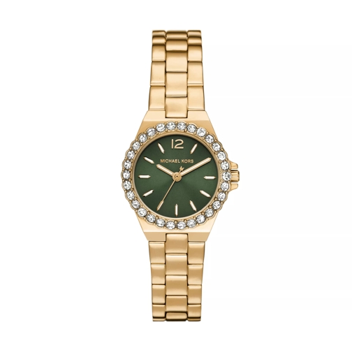 Michael Kors Lennox Three-Hand Stainless Steel Watch Gold-Tone Quartz Horloge