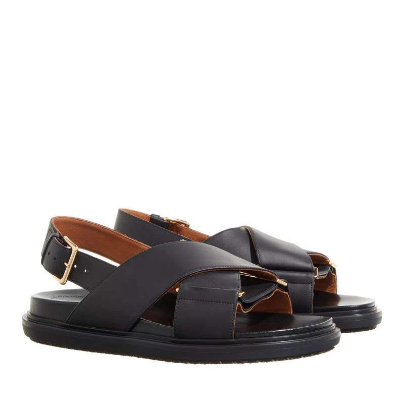 Marni Slides Fb Criscross Sandal Black(Image 3)