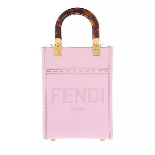 Fendi Mini Sunshine Logo Shopper Rose Mini borsa
