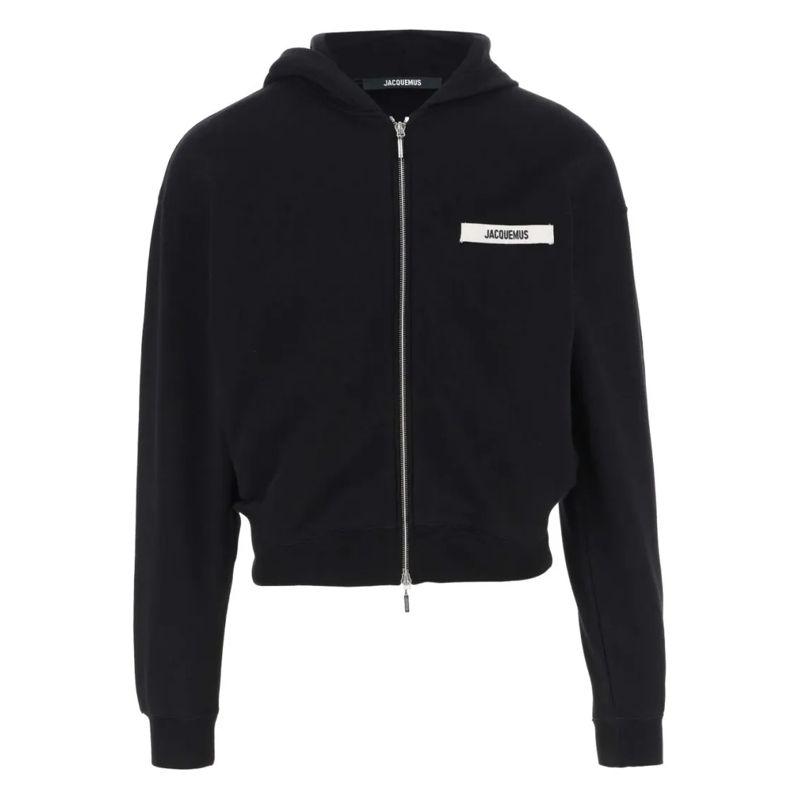Jacquemus Trui Hooded Zip-Through Sweater Black