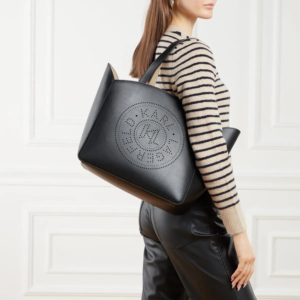Karl Lagerfeld Shoppers & Totes K Circle Lg Tote Perforated in zwart