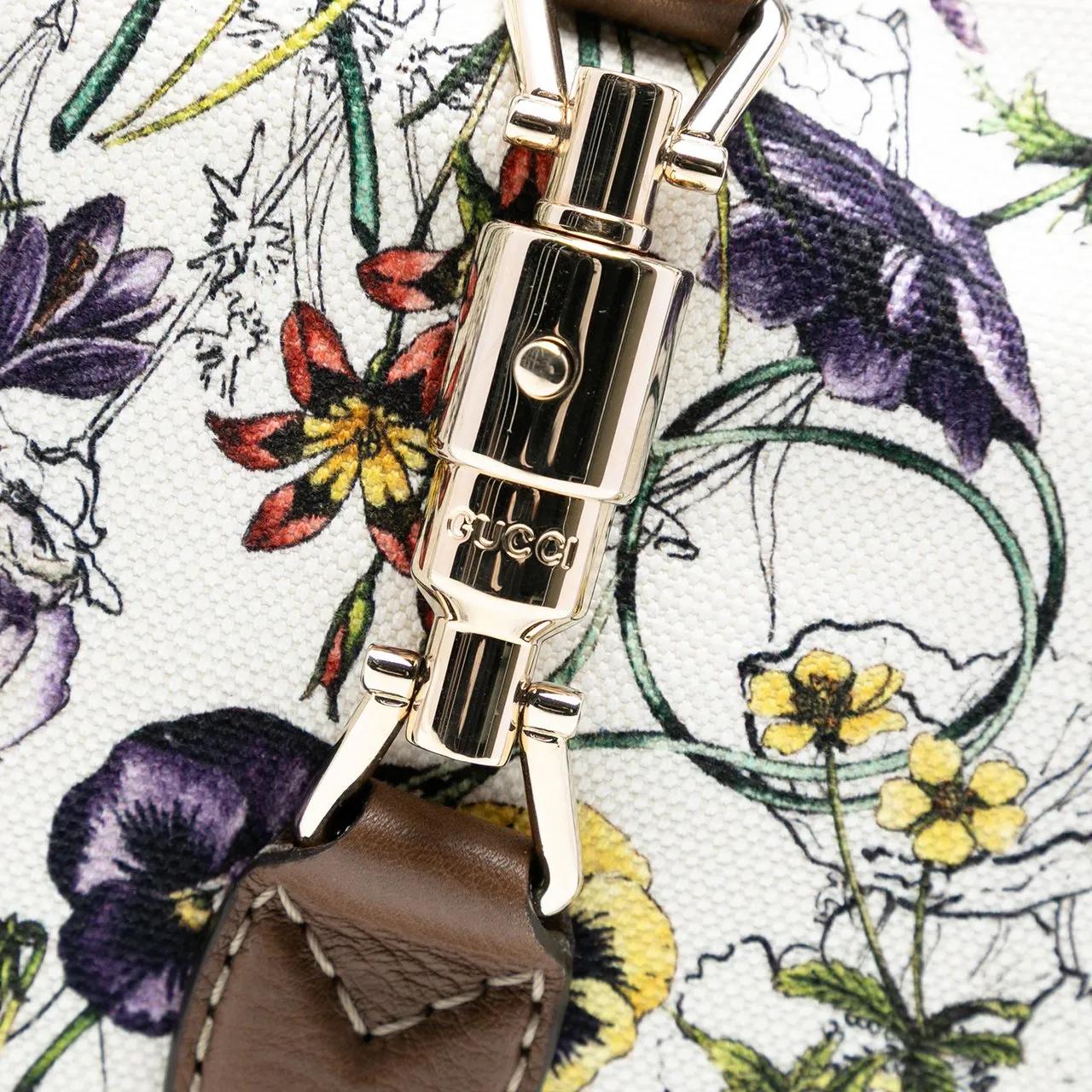 Thumbnail - Gucci Hobo Bags - Flora Canvas Jackie O Bouvier Crossbody - Gr. unisize - in Weiß - für Damen