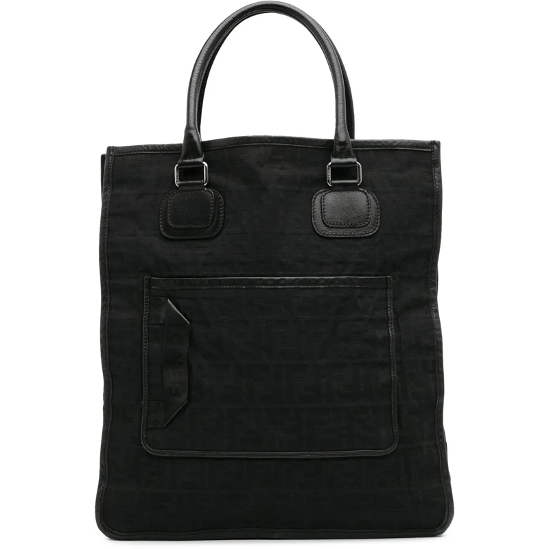 Fendi Shopper Zucca Canvas Tall Tote schwarz