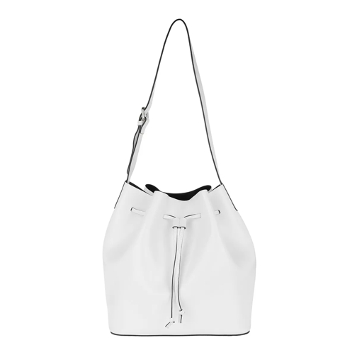 Abro Calf Carmen Leather Bucket Bag White/Black Bucket Bag