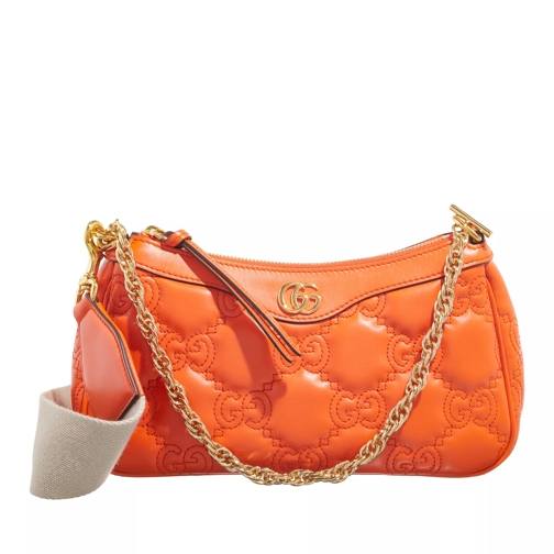 Gucci GG Handbag Matelassé Leather Orange Crossbody Bag