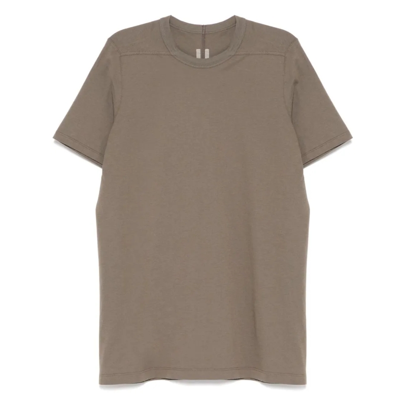 Rick Owens T-shirt Rust Brown Crew Neck T-Shirt With Straight Hem Brown