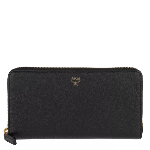 MCM Milla Zipped Wallet Large Black Portemonnaie mit Zip-Around-Reißverschluss