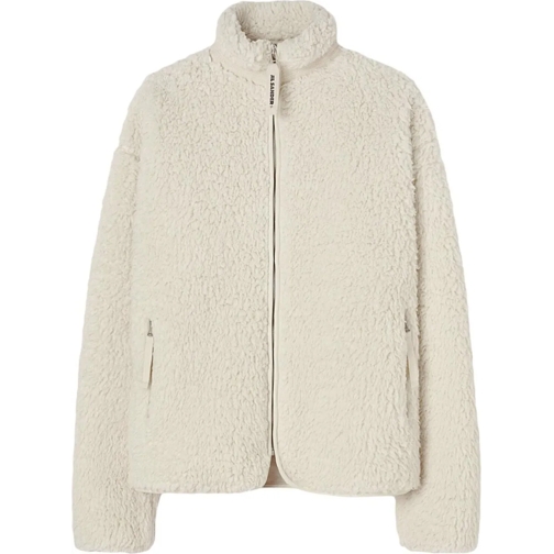 Jil Sander Daunenjacken Zip Sweatshirt Eggshell mehrfarbig