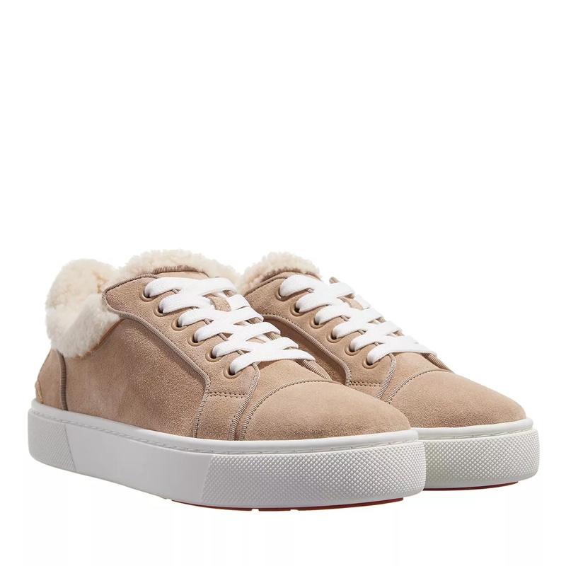 Christian Louboutin Low-Top-Sneaker Sued Fun Vieirrissima Flat Sneakers Beige