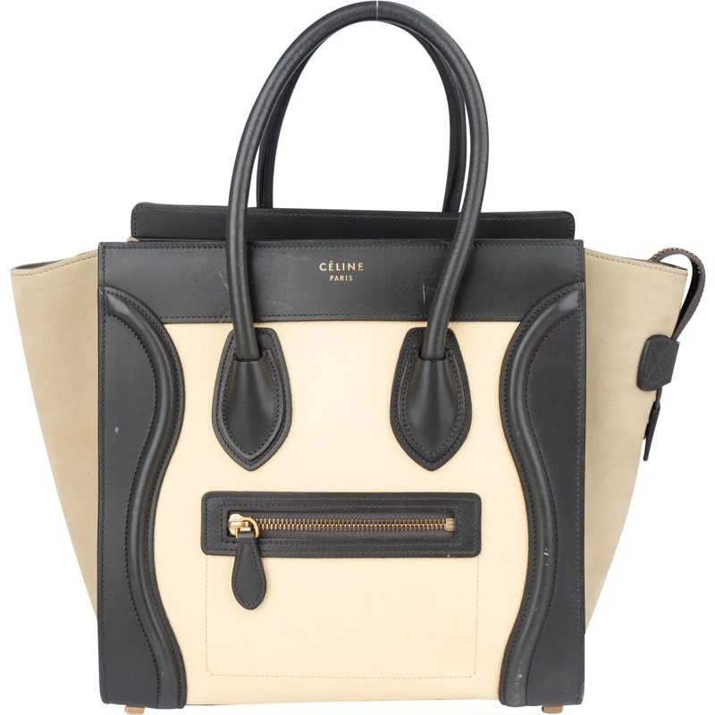 Celine Tote Celine Tricolor Leather Luggage Handbag schwarz