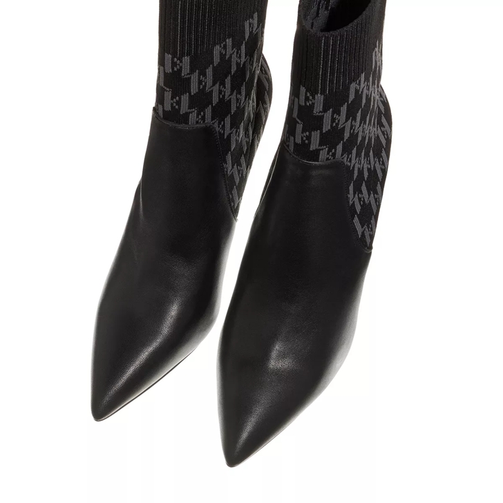 Karl Lagerfeld Pandara Monogram Knit Ankle Black Knit Textile 