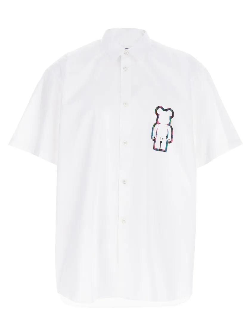 Thumbnail - Comme des Garcons - Cotton Shirt With Be@Rbrick Graphic - Größe S - weiß