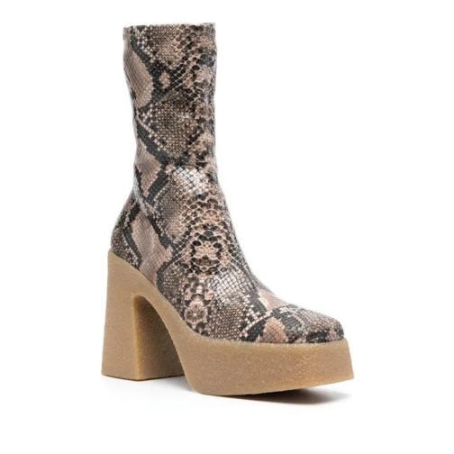 Stella McCartney Multicolored Python Print Ankle Boots Multicolor Stiefel