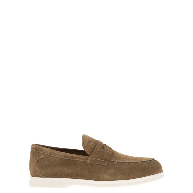 Doucal's Mocassin Penny - Suede Moccasin Brown