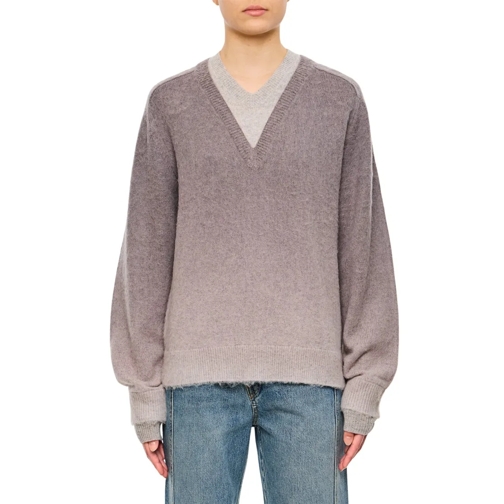 J.W.Anderson V-Neck Gradient Jumper Grey Pull