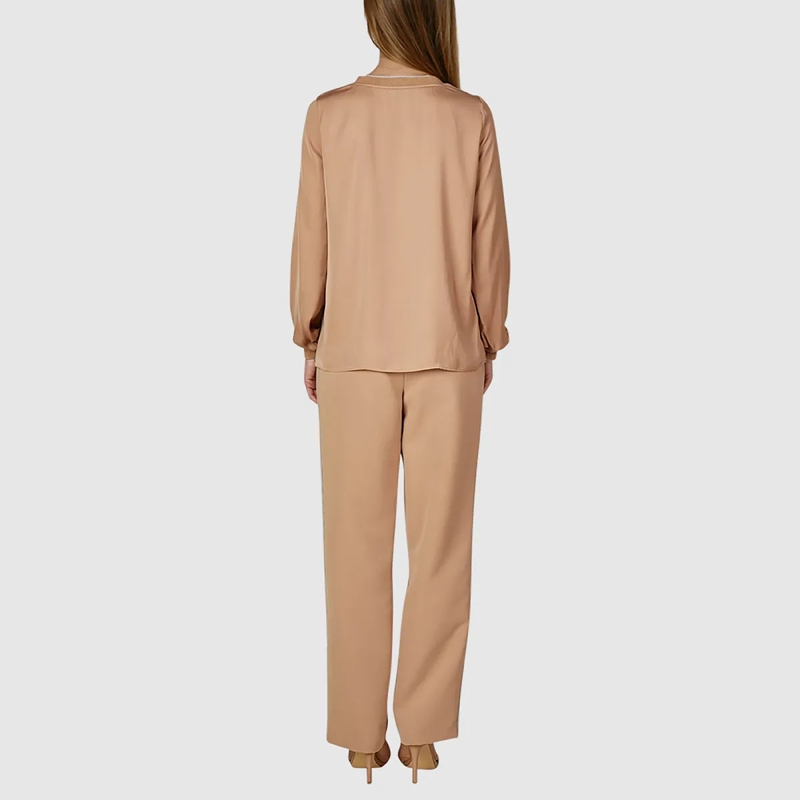 Marc Aurel Bluse Satin Top braun(Image 4)