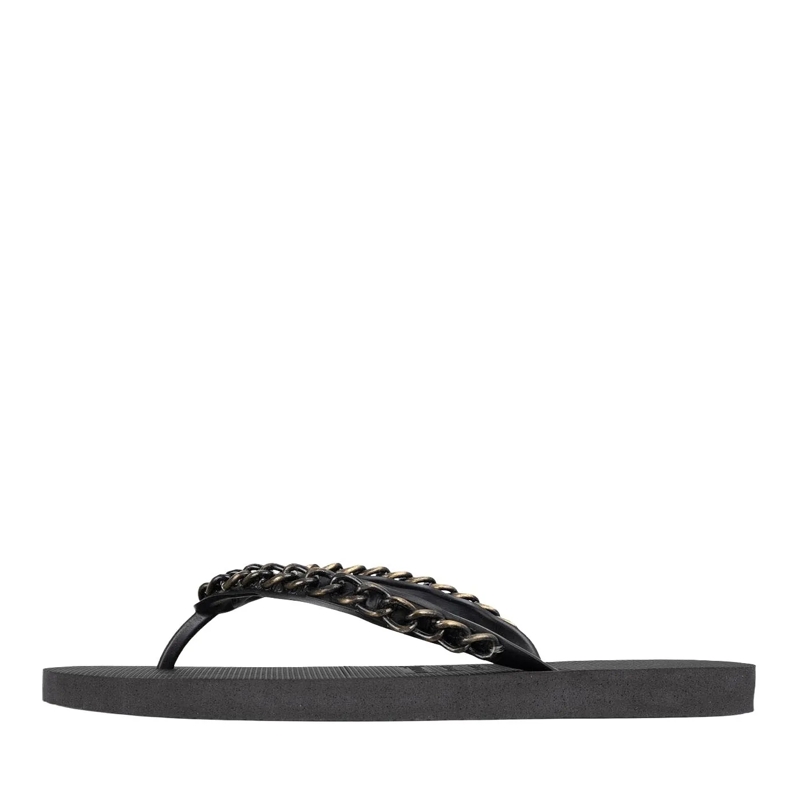 UZURII Flip Flops Zehentrenner Gold Large schwarz