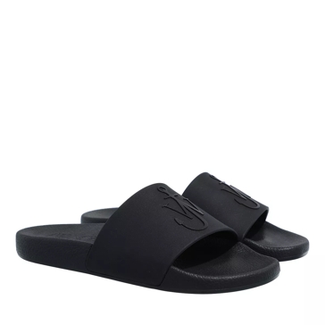 J.W.Anderson Slide Rubber 999 Black Logo Black Slide