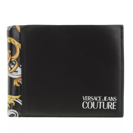 Versace Jeans Couture Unisex Baroque Wallet Black/Gold Bi-Fold Portemonnaie