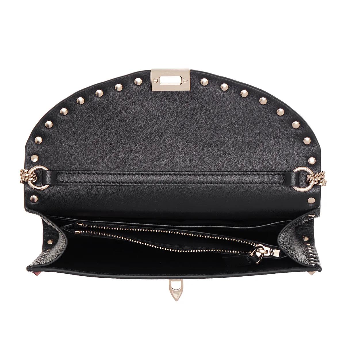 [Valentino] Locked chain strap wallet- Black ☆送料込☆ Valentino] Locked chain strap wallet- Black ☆送料込