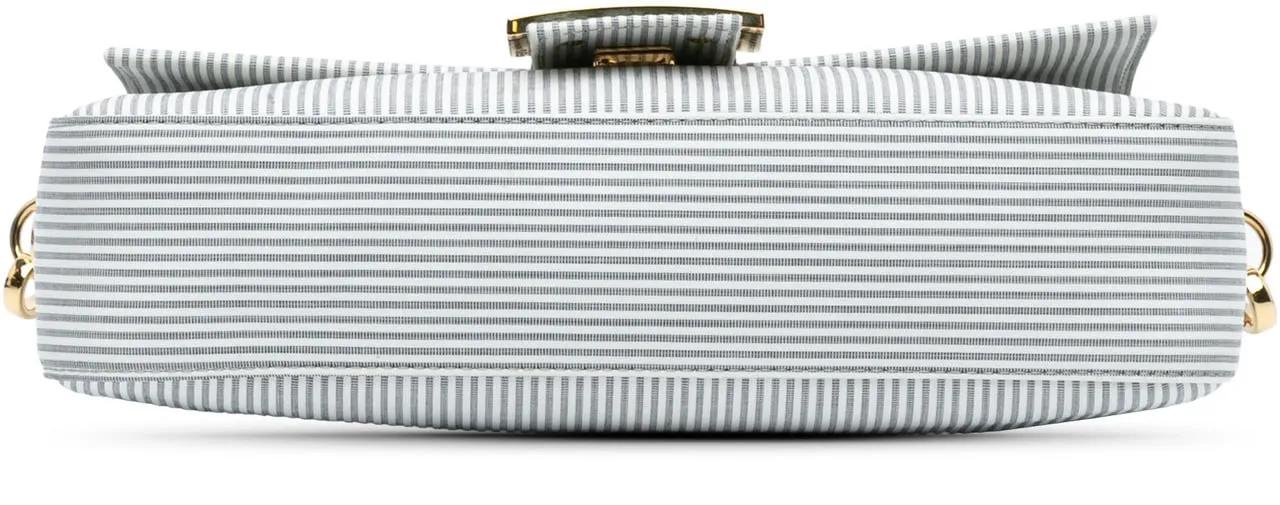 Thumbnail - Fendi Hobo Bags - 2010-2024 Striped Jersey Baguette Satchel - Gr. unisize - in Weiß - für Damen