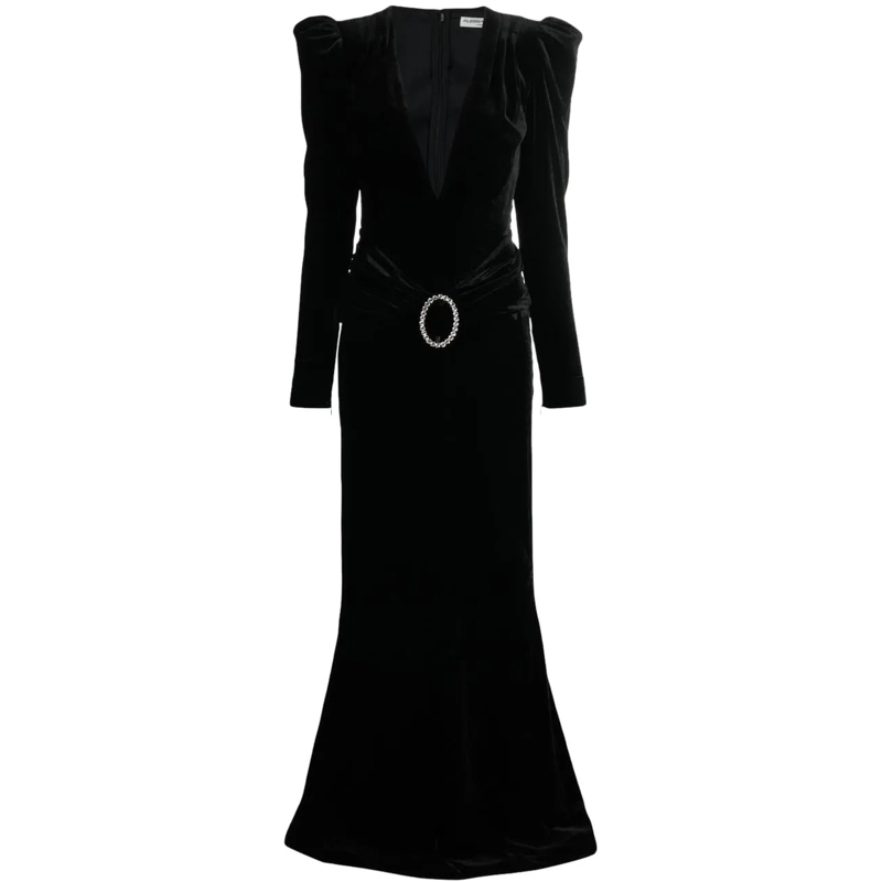 Alessandra Rich Robe longue Dresses Black schwarz