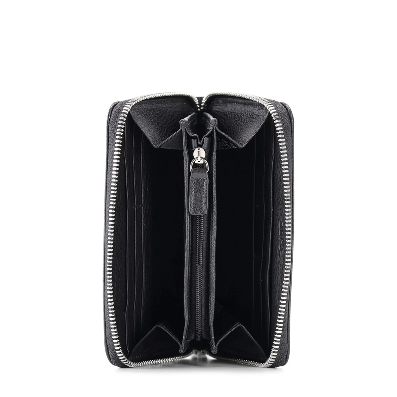 Abro Portemonnaie mit Zip-Around-Reißverschluss Geldbörse aus Leder braun(Image 3)