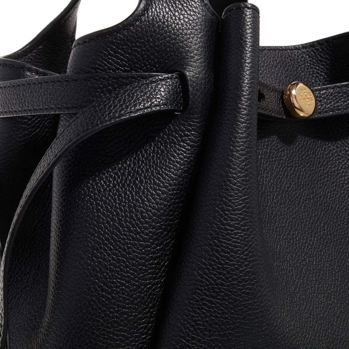 TORY BURCH Satchels Romy Pebbled Satchel in zwart