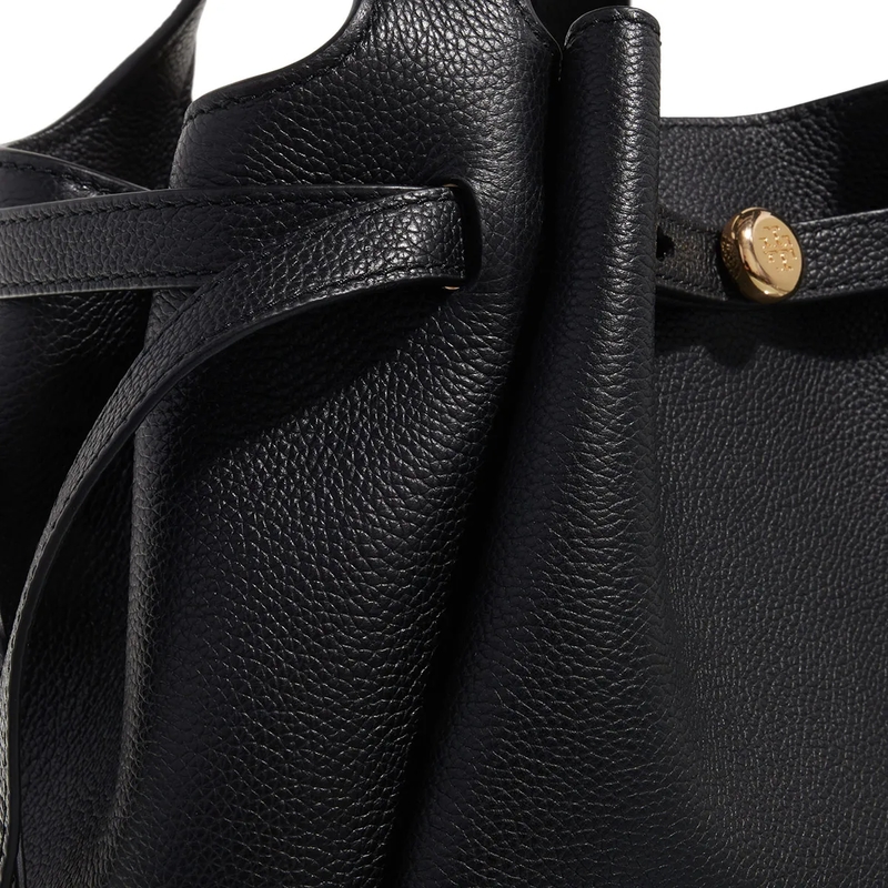 Tory Burch Tote Romy Pebbled Satchel Black(Image 10)